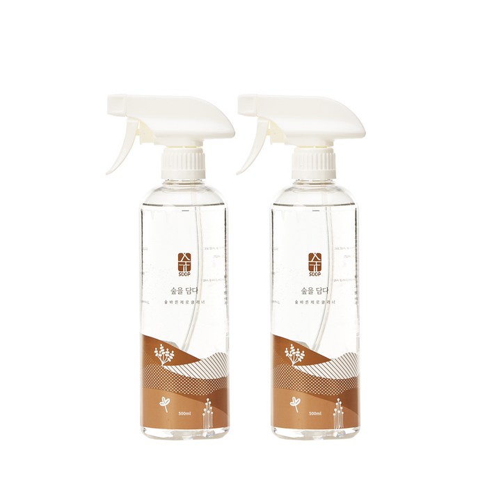 숲바른 제로클리너 소독스프레이, 2개, 500ml 숲바른 제로클리너 소독스프레이, 2개, 500ml