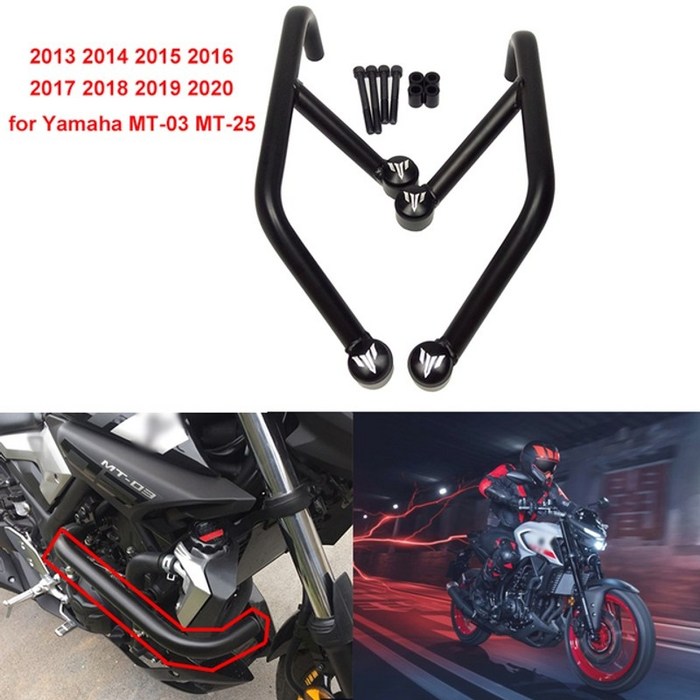 오토바이 바이크 감성튜닝 Yamaha MT-03 MT-25 MT03 MT 25 2015 2016 2017 2018 2019 2020 엔진 프레임 프로텍터 크래시 바 가드 용