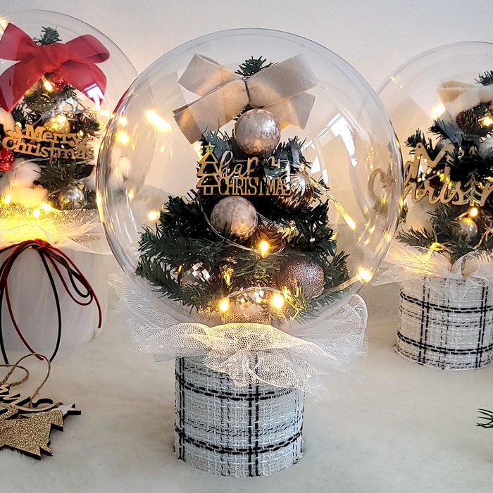 LED 라떼 크리스마스 볼트리 겨울 인테리어 장식 소품, 단품