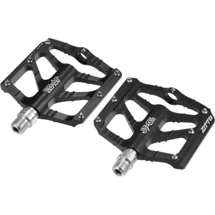 X AUTOHAUX 1쌍 알루미늄 합금 리어 풋 페그 플랫 페달 발판 유니버설 블랙 핏 916인치 액슬 BMX MTB 자전거, 1개