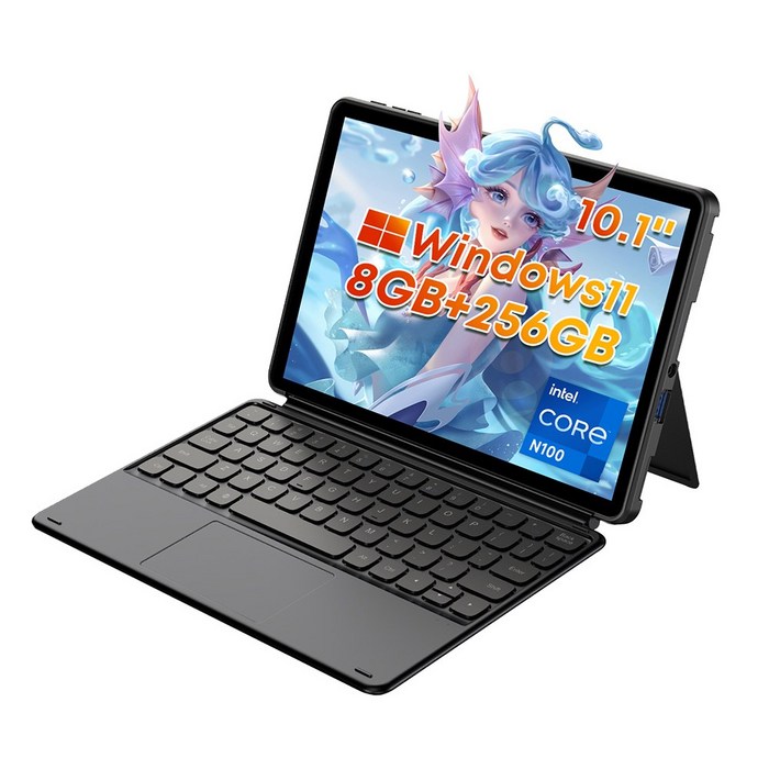 CHUWI 2 in 1 Hi10 X1 터치스크린 태블릿 10.1인치 Windows 11 태블릿 키보드 포함, WiFi, 회색, 256GB