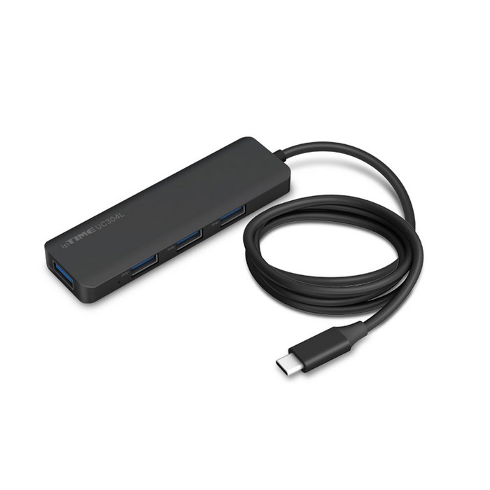 아이피타임 USB 3.0 4포트 C타입 무전원 확장 허브, UC304L, 1개