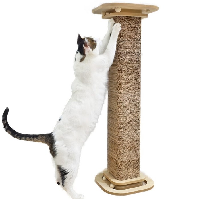 MAAH 고양이 수직 등대 스크래쳐 장난감 90cm 리필가능, 1개, 브라운 MAAH 고양이 수직 등대 스크래쳐 장난감 90cm 리필가능, 1개, 브라운