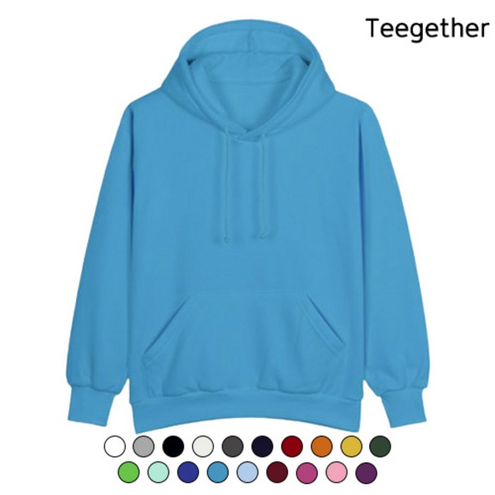 티게더 남녀공용 특양면 무지 후드티 19컬러