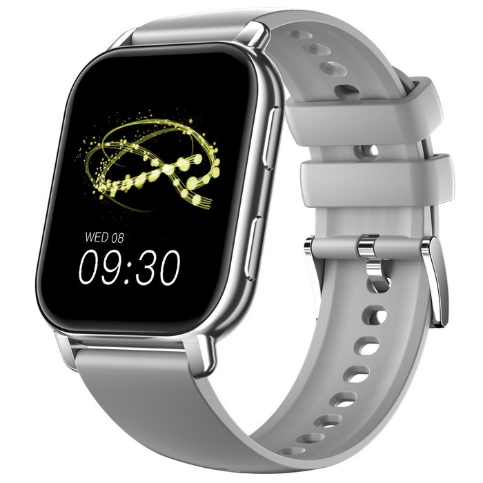 와피크 블루투스 웨어러블 통화가능 1.85인치 대화면 스마트워치 P5S 한글판, 실버, 4.7cm, GPS  블루투스