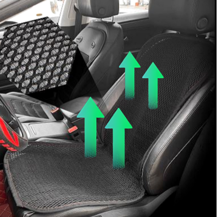 국내제작 차량용 통풍시트 여름용 쿨시트 커버 카시트, 1개, 블랙 앞좌석