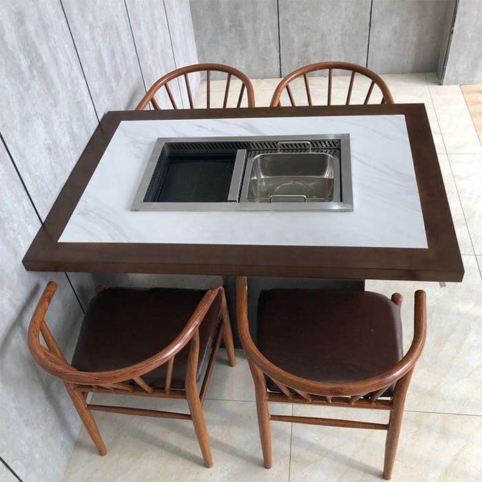 식당 화로대 불판 사각 바베큐 고기 장어 구이