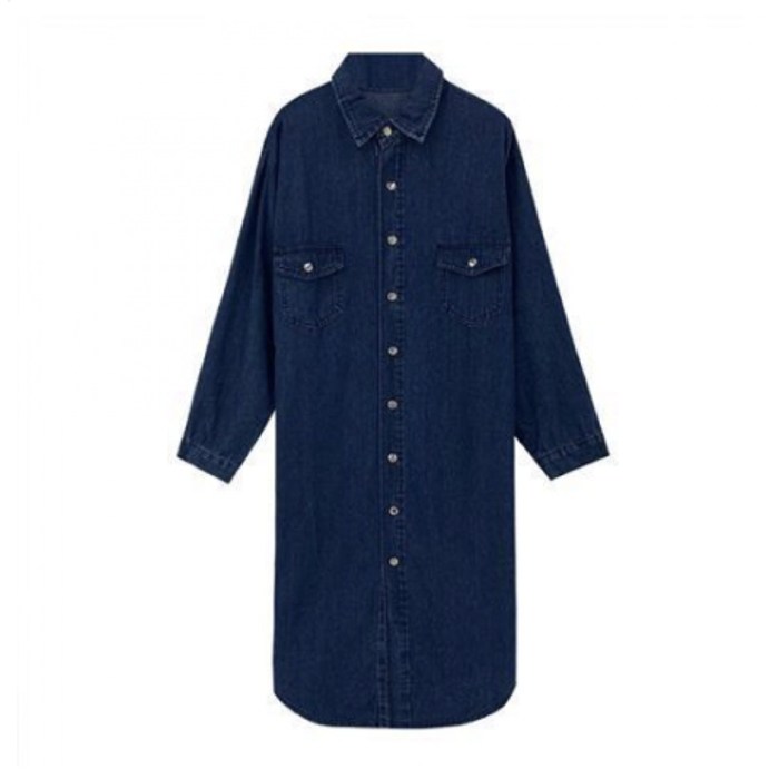 딜릿 여성 데님 롱 원피스 봄가을 겨울 코디