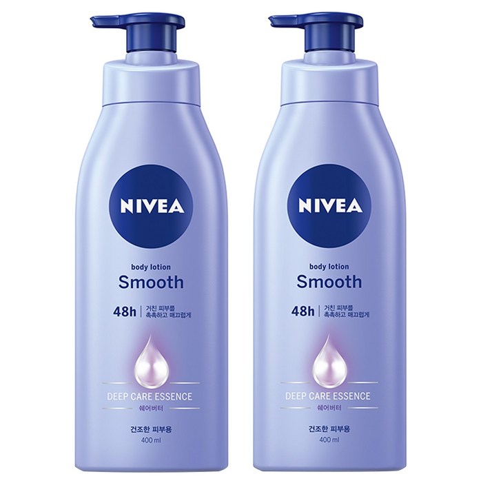 니베아 바디로션 스무드, 400ml, 2개