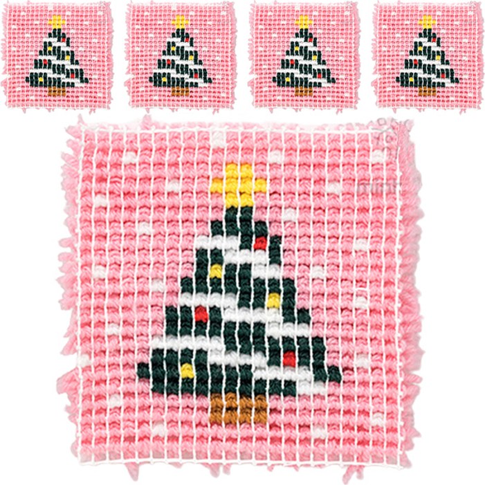 민화샵 크리스마스 스킬 자수 만들기 XDPFB027, 트리XDPFB0272, 5개