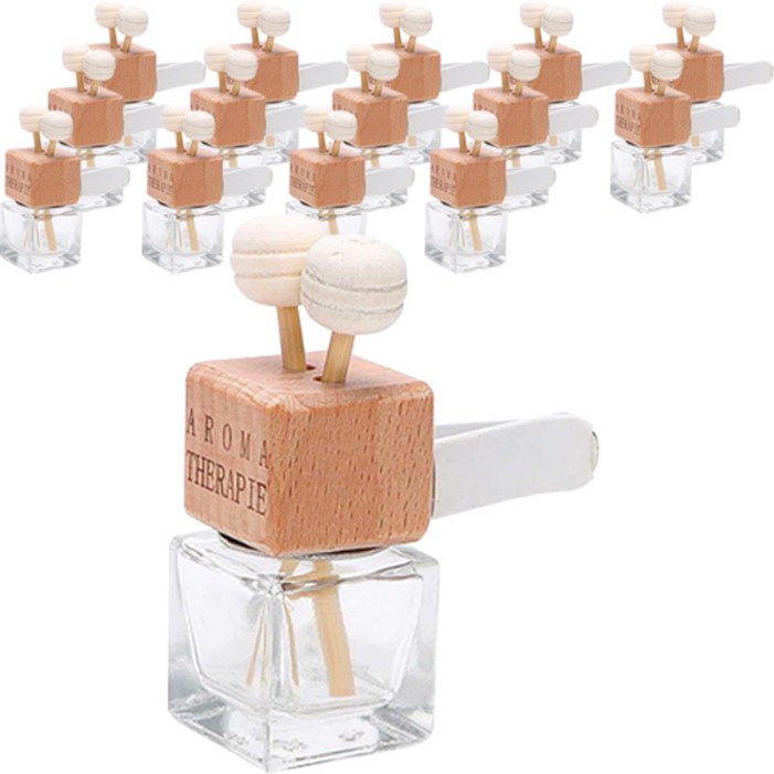 강군샵 차량용 우드사각 리드세트 디퓨저용기, 단일 색상, 5ml, 15개
