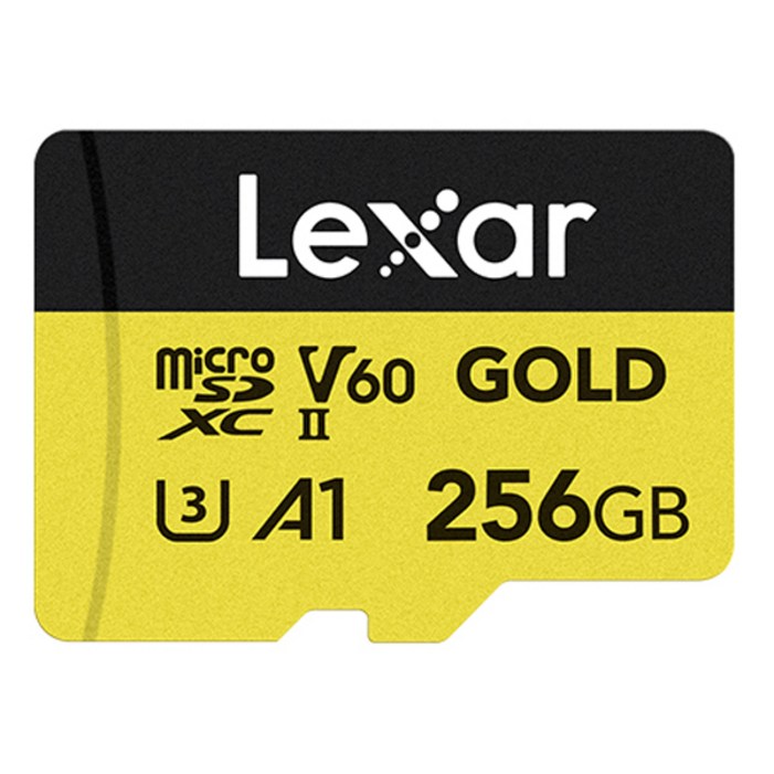 렉사 V60 4K 고프로 DJI UHSII 매빅 드론 액션캠 전용 마이크로SD 메모리카드 GOLD LMSGOLD256GBNNNG