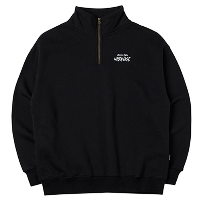 어반에이지 남녀공용 DESIGN STUDIO 로고 오버핏 하프집업