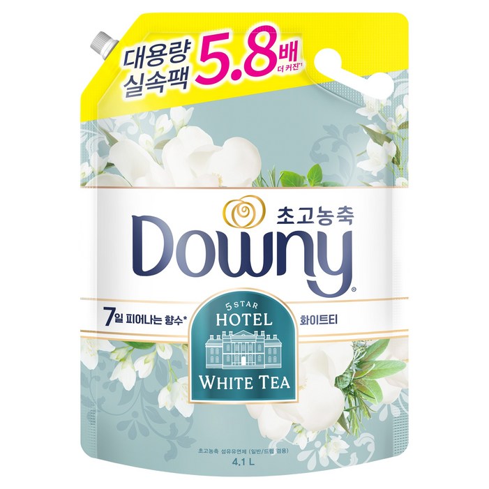 다우니 7일향수 초고농축 섬유유연제 화이트티 리필