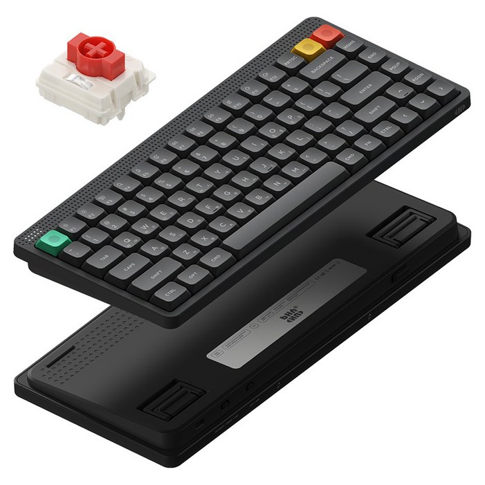 누피 로우 프로파일 기계식 유무선 텐키리스 키보드, 나노적축, NODE75, 잉크 그레이