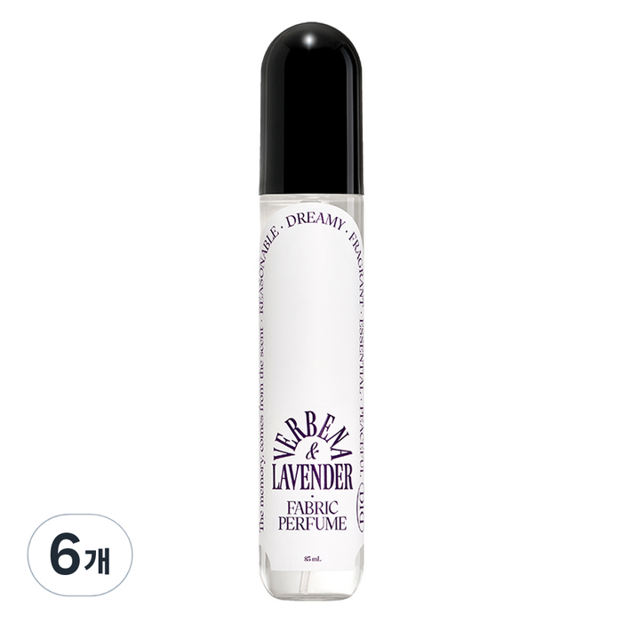 오디드 패브릭 퍼퓸 섬유탈취제 버베나라벤더, 6개, 85ml