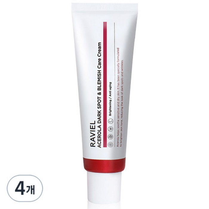 라비엘 아세로라 잡티 앤 기미 케어 주름 미백 기능성 크림, 50ml, 4개