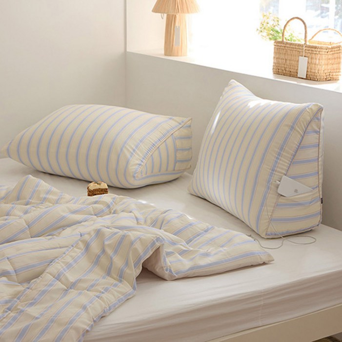 쉬즈홈 다용도 워싱 삼각 등받이쿠션 커버