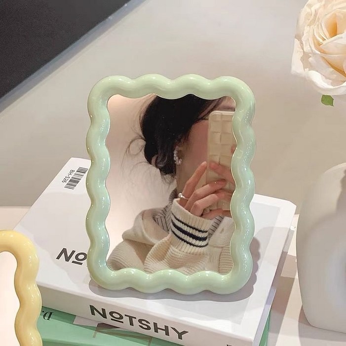 리브에잇 몽글 파스텔 감성 탁상거울 웨이브