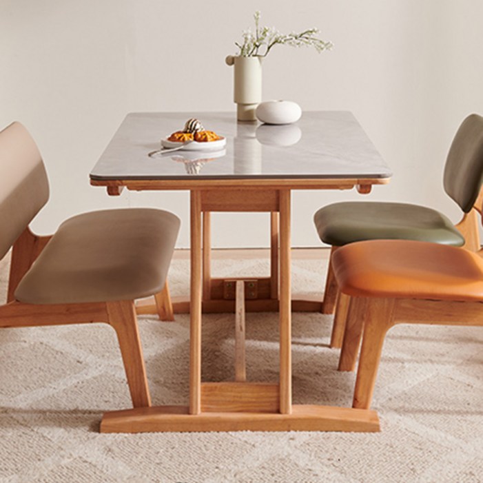 잉글랜더 마샤 통세라믹 원목 낮은 식탁 방문설치