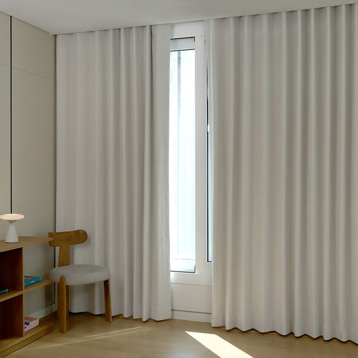 창안애 텔라 형상기억 레일 빛 차단 99.9 암막 커튼풀세트