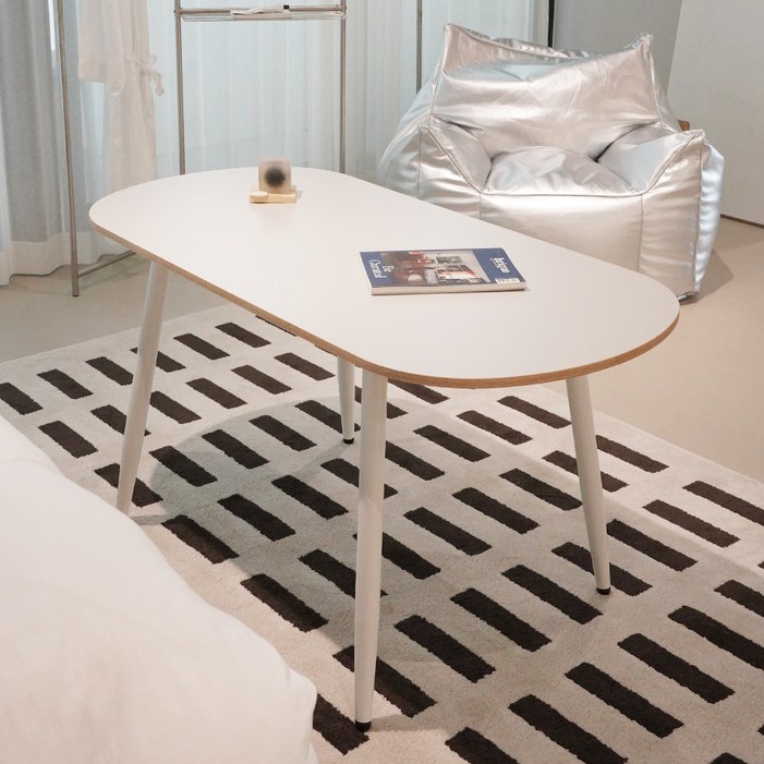 슈에뜨메종 LPM 타원형 낮은 식탁 소파 테이블 1200 x 600