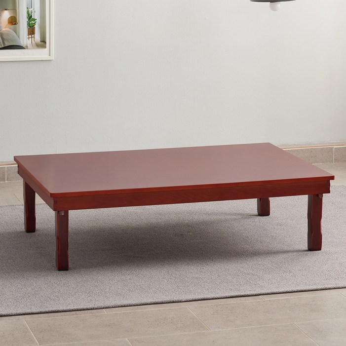 예다움 국내제작 전통 짜맞춤 접이식 800 중교자상 밥상 테이블, 샤벨무늬목