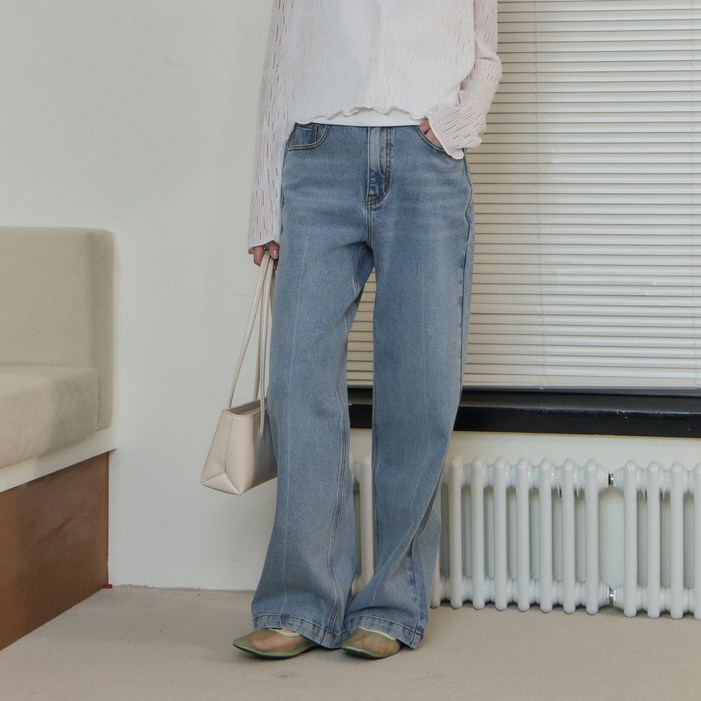 쥬시쥬디 여성용 에센셜 스트레이트 데님 롱 팬츠 JZDP02EA