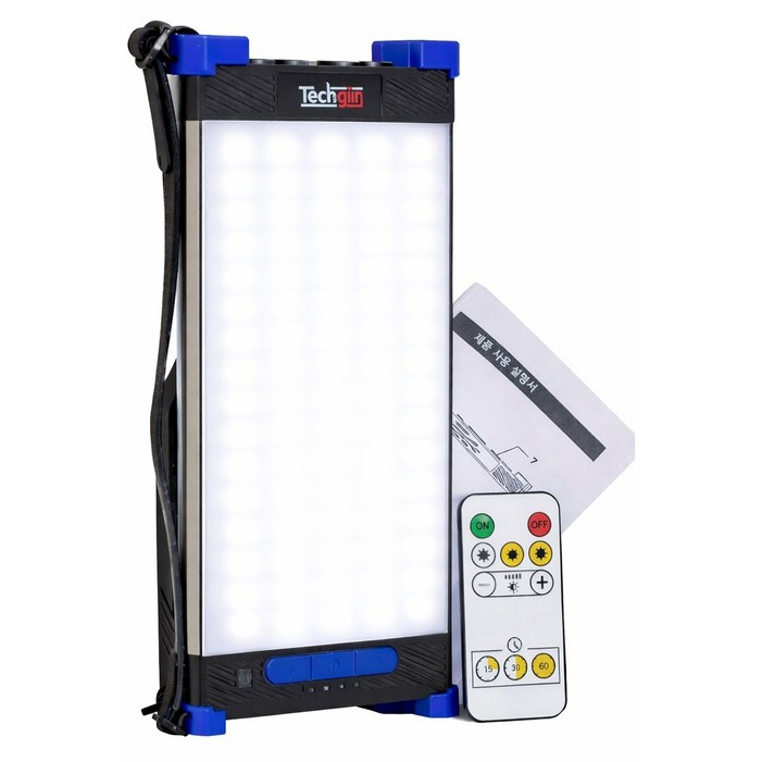 크기대 테크진 충전식 LED캠핑랜턴 국내디자인 4천루멘스 30000mAh 초강력 자석 밝기 조절 특대용량 배터리 리모콘 조정 텐트 차박 야외 라이트 작업등, 1개, Dark Blue