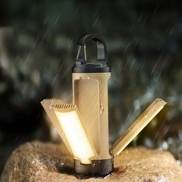 Fowod LED 캠핑 랜턴 접이식 캠핑무드등 야외조명 충전식 손전등 무드등