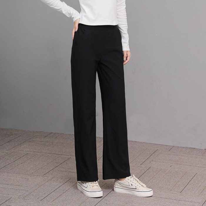 에이플심플 겨울 기모바지 블랙