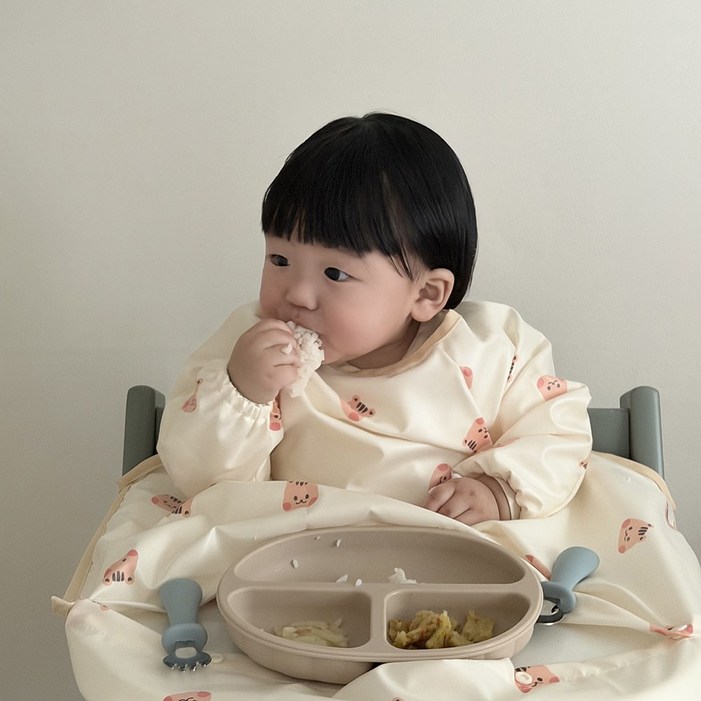 돗투돗 동물친구들 자기 주도 이유식 방수 턱받이