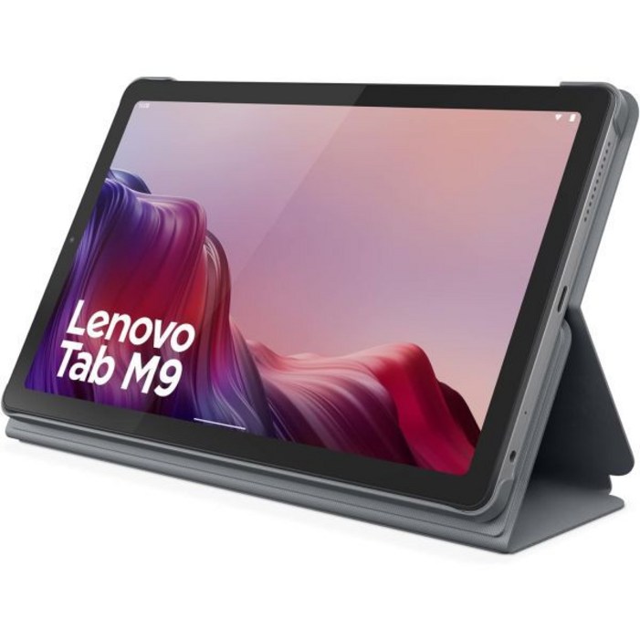 레노버 탭 M9-2023 - 태블릿 긴 배터리 수명 9인치 HD 전면 2MP 및 후면 8MP 카메라 3GB 메모리 32GB 스토리지 안드로이드 12 이상 폴리오 케이스 포함 그