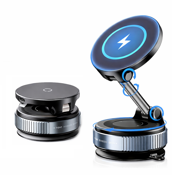 TWCEAN 맥세이프 차량 휴대폰 거치대 고속 무선충전 진공 흡착