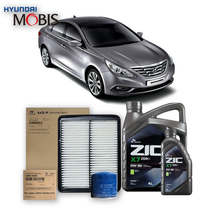 YF쏘나타 가솔린휘발유 2.4 0912년식 순정필터지크합성유 5L, 1개