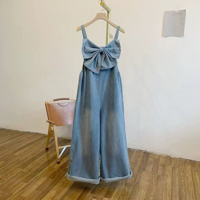 여성바지  와이드팬츠  청바지  데님 팬츠  멜빵바지   HEQ5971