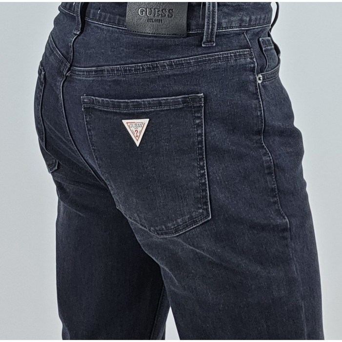 백화점 정품 게스 남성 베이직 릴렉스 테이퍼드 다크블루 데님 청바지 DBL