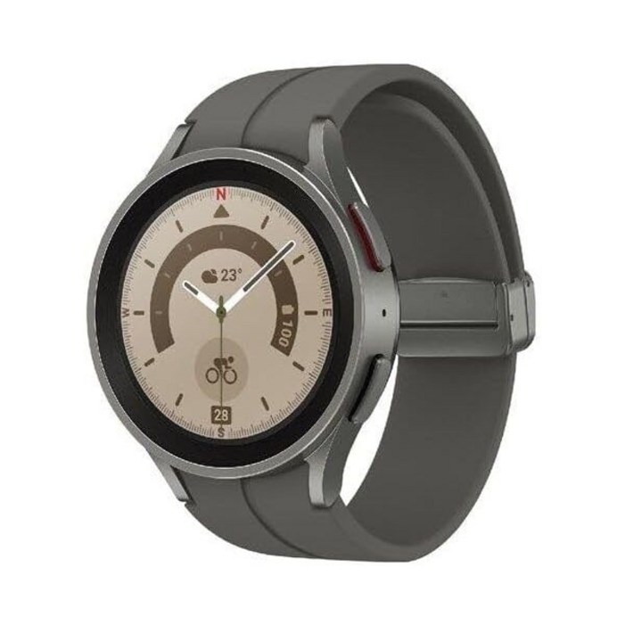 삼성 갤럭시 워치 5 프로 45mm WiFi 1.4인치 슈퍼 아몰레드 스마트워치 GPS 블루투스 슬립 코칭 생체 활성 센서 방수 R920N 그레이 티타늄 갱신