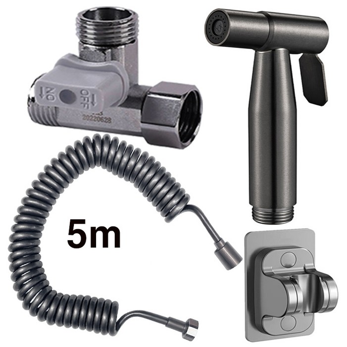 스테인레스 304욕실건 + 코일호스 5m + 2구 분배기 +부착거치대 세트