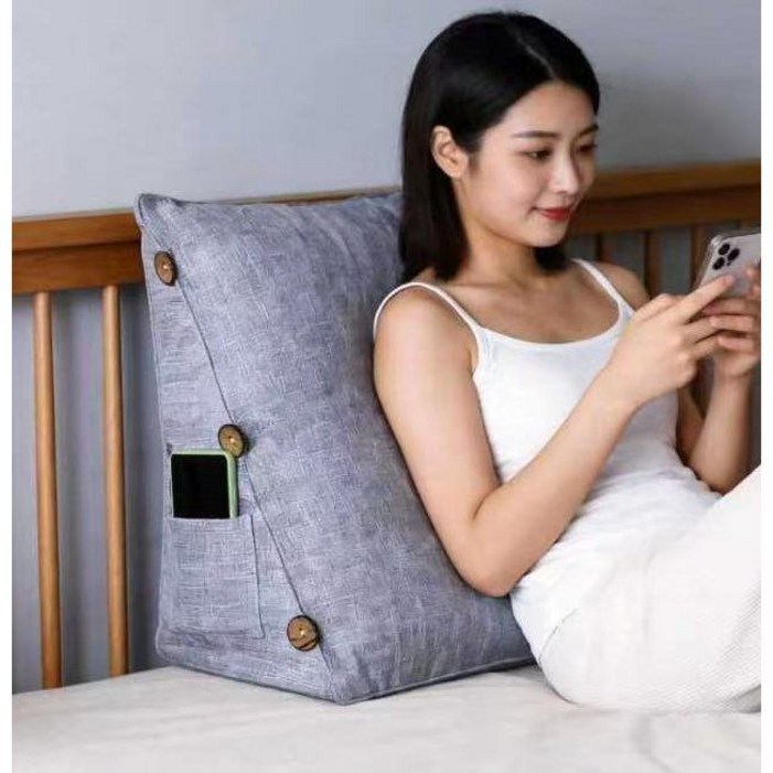 미야 삼각 등받이 쿠션, 그레이