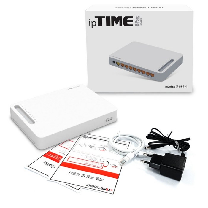 ipTIME 유선공유기, IP TIME T5008SE화이트, 1개