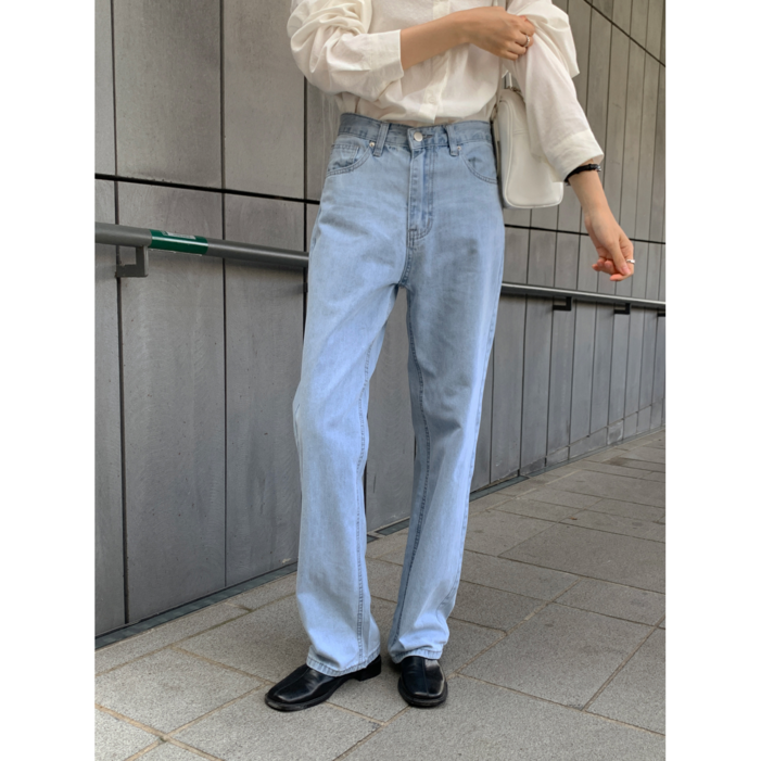 에이블리 메이크 일자핏 스트레이트 데일리 데님 팬츠