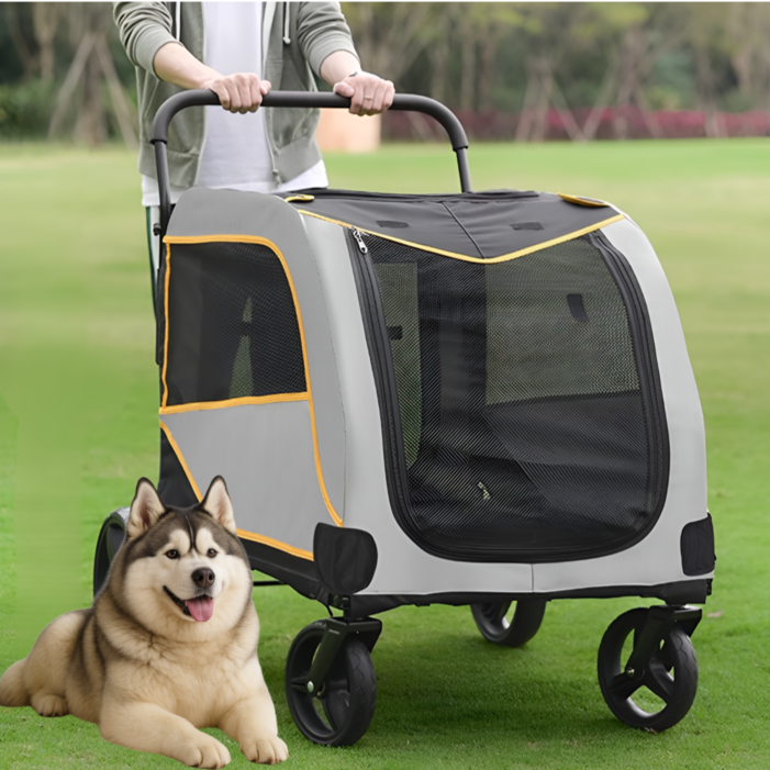 하울로드 대형견 유모차 반려견 강아지 카트 접이식 개모차 애견 큰개 대형 통풍