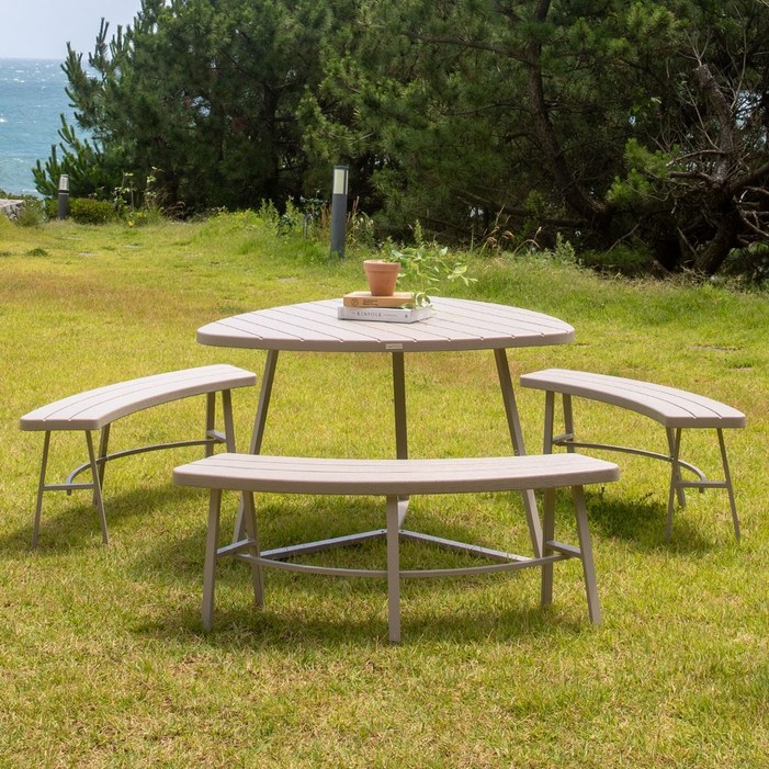 루벤 야외용 포장마차 편의점 테라스 야외세트, 베이지