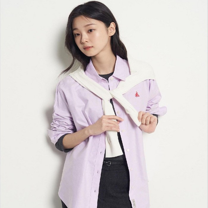 빈폴 레이디스 옥스포드 오버핏 셔츠  라벤더 BF5864C02T