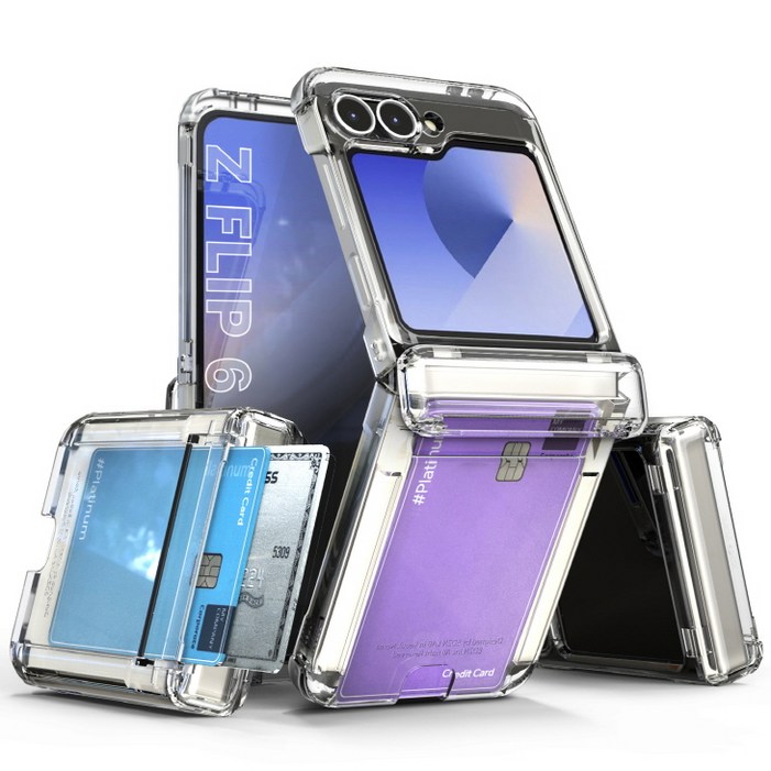 이디즌 갤럭시 Z플립 5  플립 6 케이스 힌지보호 슬림 카드 2장 수납 충격방지 범퍼 힌지아머 지플립 5  6