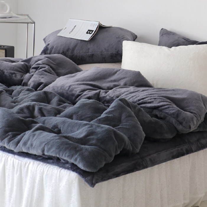 베이직톤 국내산 노스베어 극세사 이불세트 프리미엄 라셀 10mm 겨울이불