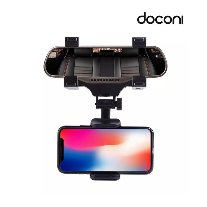 도코니 차량용 룸미러 휴대폰 거치대 백미러 흔들림없는 핸드폰 거치대