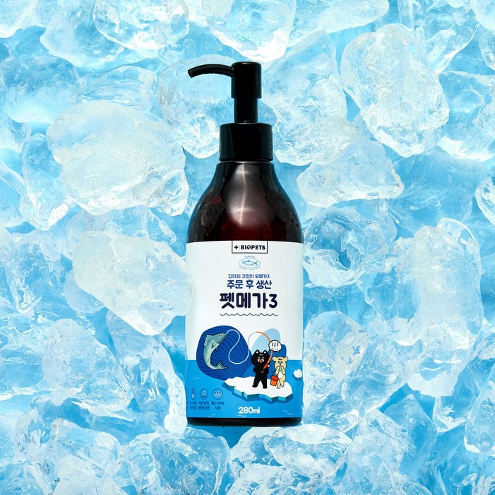 강아지 고양이 오메가3 주문후 생산 펫메가3 280ml, 단일상품