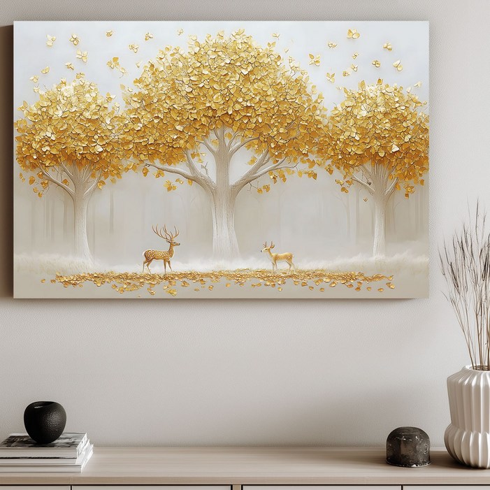 네이처갤러리 돈들어오는 황금나무액자 인테리어 돈나무 액자, 2번 황금나무액자